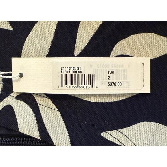 Trina Turk Alena Shift Dress White Navy 2 NWT - Picture 5 of 5